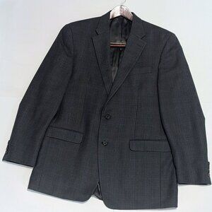 Lauren Ralph Lauren Grey Plaid Suit Jacket, size 44 regular